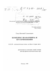 Диссертация по математике на тему «Комплекс Шафаревича и его применения»