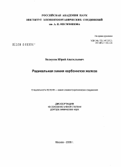 Диссертация по химии на тему «Радикальная химия карбонилов железа»