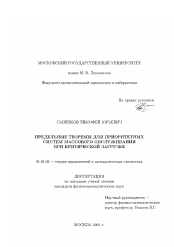 Диссертация по математике на тему «Предельные теоремы для приоритетных систем массового обслуживания при критической загрузке»