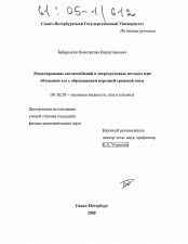 Диссертация по механике на тему «Моделирование автоколебаний в сверхзвуковых потоках при обтекании тел с образованием передней срывной зоны»