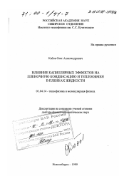 Диссертация по физике на тему «Влияние капиллярных эффектов на пленочную конденсацию и теплообмен в пленках жидкости»