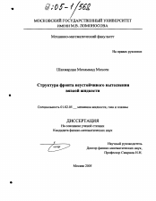 Диссертация по механике на тему «Структура фронта неустойчивого вытеснения вязкой жидкости»