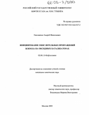 Диссертация по химии на тему «Инициирование окислительных превращений бензола на оксидных катализаторах»