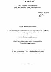 Диссертация по физике на тему «Морфология эпитаксиальных слоёв при неизотропной атомной диффузии»