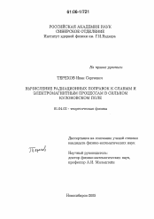 Диссертация по физике на тему «Вычисление радиационных поправок к слабым и электромагнитным процессам в сильном кулоновском поле»