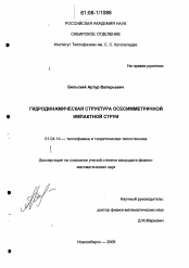 Диссертация по физике на тему «Гидродинамическая структура осесимметричной импактной струи»