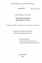 Диссертация по математике на тему «Групповые подсхемы редуктивных групп»