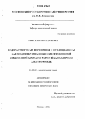 Диссертация по химии на тему «Водорастворимые порфирины и фталоцианины как модификаторы в высокоэффективной жидкостной хроматографии и капиллярном электрофорезе»