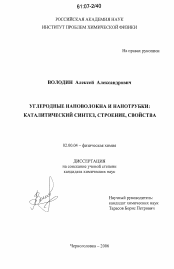 Диссертация по химии на тему «Углеродные нановолокна и нанотрубки»