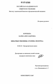 Диссертация по химии на тему «Бинарные рибозимы "головка молотка"»