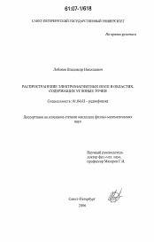 Диссертация по физике на тему «Распространение электромагнитных волн в областях, содержащих угловые точки»