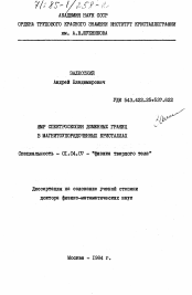 Диссертация по физике на тему «ЯМР спектроскопия доменных границ в магнитоупорядоченных кристаллах»