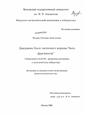 Диссертация по математике на тему «Диаграмма Хассе частичного порядка "быть фрагментом"»