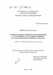 Диссертация по механике на тему «Моделирование влияния гармонических и случайных пульсаций давления на трансзвуковые течения в каналах»