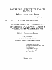 Диссертация по физике на тему «Некоторые вопросы гамильтонового объединения Стандартной Модели и Общей Теории Относительности»