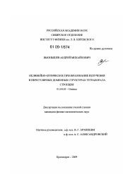 Диссертация по физике на тему «Нелинейно-оптические преобразования излучения в нерегулярных доменных структурах тетрабората стронция»