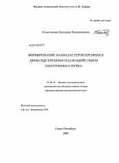 Диссертация по физике на тему «Формирование нанокластеров кремния в диоксиде кремния под воздействием электронного пучка»