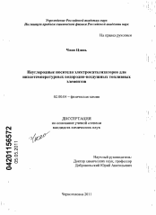 Диссертация по химии на тему «Неуглеродные носители электрокатализаторов для низкотемпературных водородно-воздушных топливных элементов»