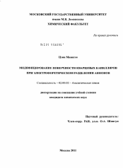 Диссертация по химии на тему «Модифицирование поверхности кварцевых капилляров при электрофоретическом разделении анионов»