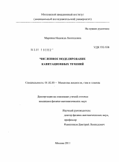 Диссертация по механике на тему «Численное моделирование кавитационных течений»