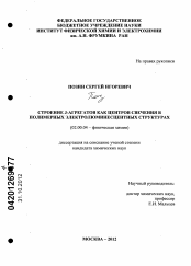 Диссертация по химии на тему «Строение J-агрегатов как центров свечения в полимерных электролюминесцентных структурах»