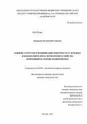 Диссертация по химии на тему «Влияние структуры и модификации поверхности углеродных нанонаполнителей на морфологию и свойства композиций на основе полипропилена»