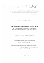 Диссертация по физике на тему «Численное исследование слабосвязанной трехчастичной системы с сильным короткодействующим отталкиванием»