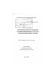 Диссертация по механике на тему «Экспериментальное исследование условий возникновения и структуры свободноконвективных течений»