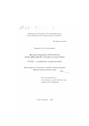 Диссертация по астрономии на тему «Фрактальная структура межзвездной среды Галактики»