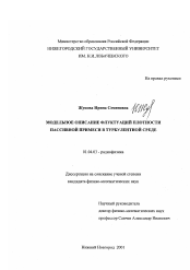 Диссертация по физике на тему «Модельное описание флуктуаций плотности пассивной примеси в турбулентной среде»