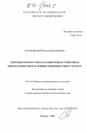 Диссертация по физике на тему «Сверхвысоковакуумная сканирующая туннельная микроскопия многослойных поверхностных структур»