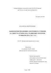 Диссертация по физике на тему «Закономерности влияния электронного строения на свойства кубических соединений элементов группы железа с B, C, N, O»