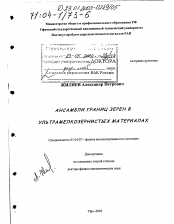 Диссертация по физике на тему «Ансамбли границ зерен в ультрамелкозернистых материалах»