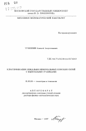 Автореферат по математике на тему «Классификация локально минимальных плоских сетей с выпуклыми границами»