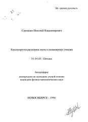 Автореферат по физике на тему «Квазиупругое рассеяние света в полимерных стеклах»