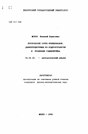 Автореферат по математике на тему «Критические точки функционалов, дифференцируемых по подпространству и уравнения Гаммерштейна»