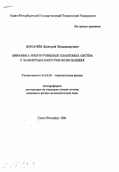 Автореферат по физике на тему «Динамика многоуровневых квантовых систем с замкнутым контуром возбуждения»