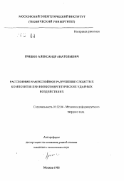 Автореферат по механике на тему «Расслоение и межслойное разрушение слоистых композитов при низкоэнергетических ударных воздействиях»