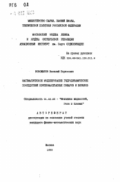 Автореферат по механике на тему «Математическое моделирование гидродинамических последствий крупномасштабных пожаров и взрывов»