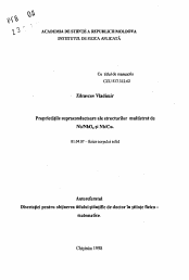 Автореферат по физике на тему «Proprietatile supraconductoare ale structurilor multistrat de Nb/NbOxSiNb/Cu»