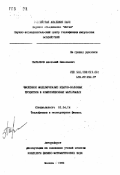 Автореферат по физике на тему «Численное моделирование ударно-волновых процессов в композиционных материалах»