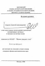 Автореферат по физике на тему «Теория электронных возбуждений в двумерных ограниченных системах в сильных магнитных полях»