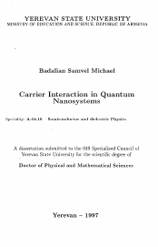 Автореферат по физике на тему «Carrier interaction in quantum nanosystems»