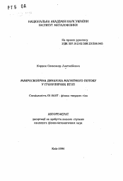 Автореферат по физике на тему «Макроскопическая динамика магнитного потока в гранулярных ВТНП»