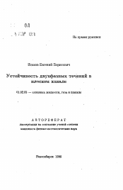 Автореферат по механике на тему «Устойчивость двухфазных течений в плоском канале»