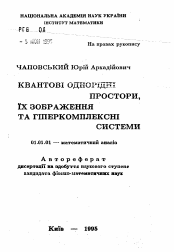 Автореферат по математике на тему «Квантовые однородные пространства, их представления и гиперкомплексные системы»