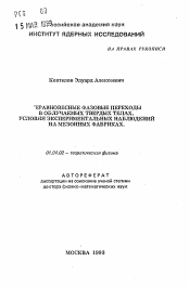 Автореферат по физике на тему «Неравновесные фазовые переходы в облучаемых твердых телах. Условия экспериментальных наблюдений на мезонных фабриках»